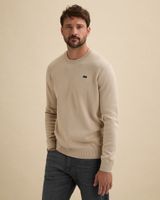 Pullover in cotton/modal with crewneck and badge – Castle Wall – Pullovers | VANGUARD