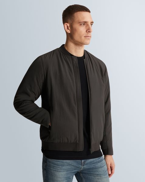 Bomber jacket with zipper closure – Grey Comfort Denim – Summer jackets | CAST IRON