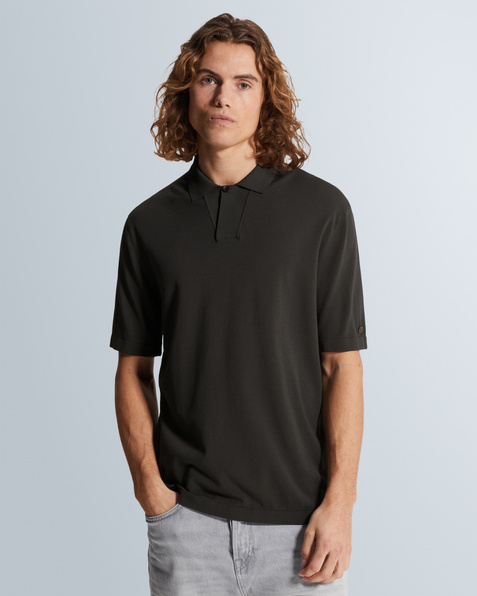 Polo shirt in a viscose blend – Grey Comfort Denim – Polo shirts | CAST IRON