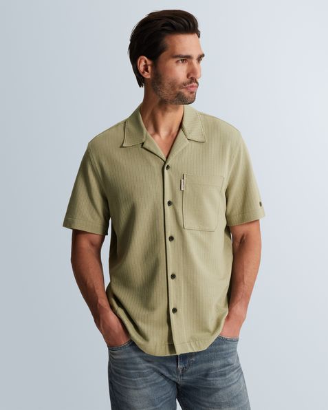 Shirt with short sleeves and chest pocket in jersey – Weeping Willow – Casual shirts | CAST IRON