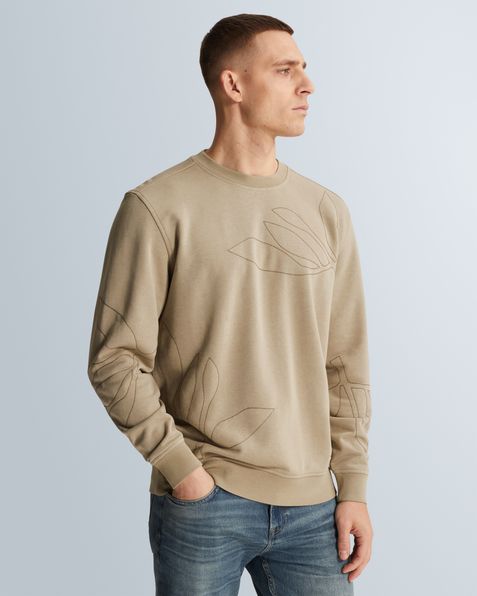 Sweatshirt with off-placed artwork – Castle Wall – Sweatshirts | CAST IRON