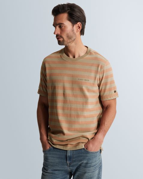 T-shirt in jersey with stripe pattern – Castle Wall – T-shirts | CAST IRON