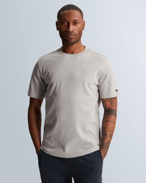 T-shirt in interlock jersey – Grey Comfort Denim – T-shirts | CAST IRON