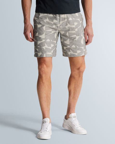 Relaxed fit shorts with allover textuur – Grey Comfort Denim – Shorts | CAST IRON