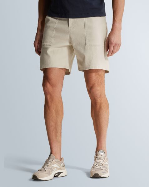 Relaxed fit shorts with patch pockets – Grey Comfort Denim – Shorts | CAST IRON