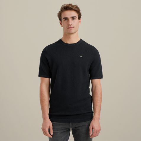 T-shirt with texture – Black Indigo – T-shirts & polo shirts | VANGUARD
