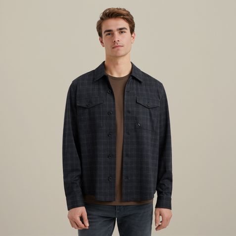 Shirt jacket with button closure – Black Indigo – Shirts | VANGUARD