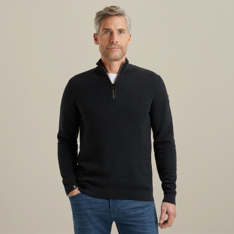 Pullover with colour effect – Black Indigo – Knitwear | VANGUARD