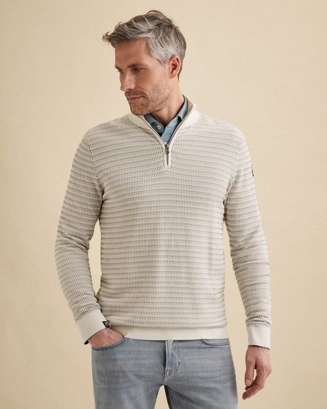 Pullover aus Baumwolle/Modal mit Allover-Struktur – Snow White – Pullover | VANGUARD