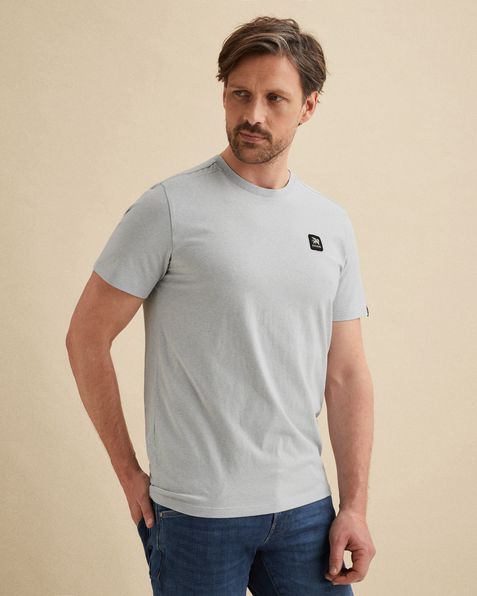 T-shirt met badge en ronde hals – Black Indigo – T-shirts | VANGUARD