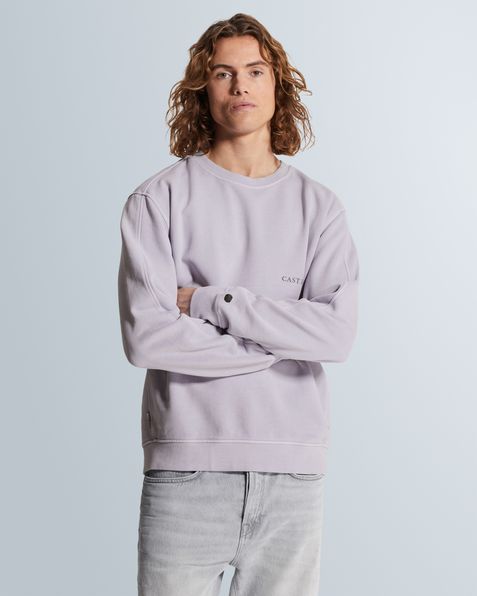Sweatshirt with off-placed logo – Burnshed Lilac – Sweatshirts | CAST IRON