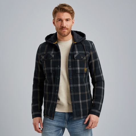 Shirt jacket with hood – Black Indigo – Shirts | PME LEGEND