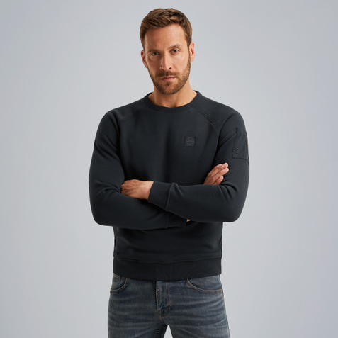 Sweatshirt with flight pocket – Black Indigo – Sweatshirts & hoodies | PME LEGEND