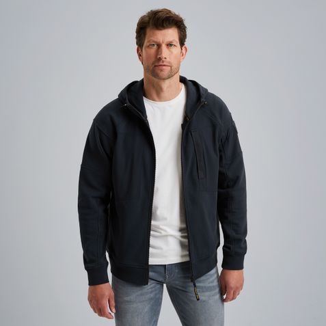 Sweat jacket with hood – Black Indigo – Sweatshirts & hoodies | PME LEGEND