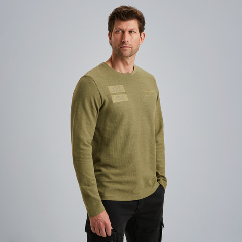 T-shirt with long sleeves and badges – Elmwood – T-shirts & polo shirts | PME LEGEND