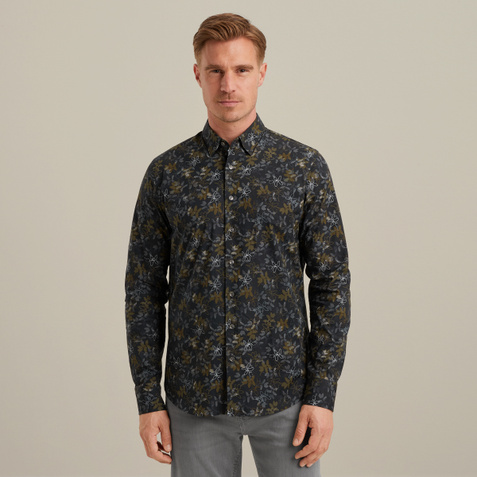 Shirt with allover print – Black Indigo – Shirts | VANGUARD