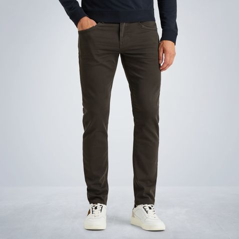 Tailwheel slim fit pants in colored denim – Grey Comfort Denim – Pants | PME LEGEND