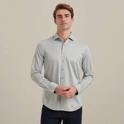 Elevated Knit shirt – Grey Comfort Denim – Shirts | VANGUARD