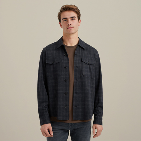 Shirt jacket with button closure – Black Indigo – Shirts | VANGUARD