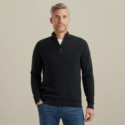 Pullover with colour effect – Black Indigo – Knitwear | VANGUARD