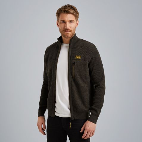 Cardigan with zipper closure – Elmwood – Cardigans | PME LEGEND