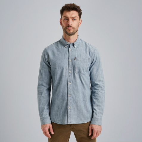 Shirt with denim look – Black Indigo – Shirts | PME LEGEND