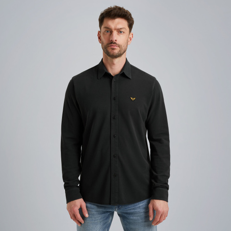 Shirt made of jersey piqué – Black Indigo – Shirts | PME LEGEND