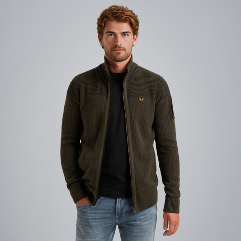 Cardigan with zipper closure – Elmwood – Cardigans | PME LEGEND