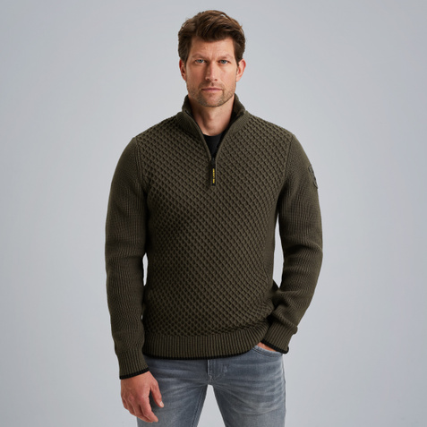 Pullover with half-zipper – Elmwood – Pullovers | PME LEGEND