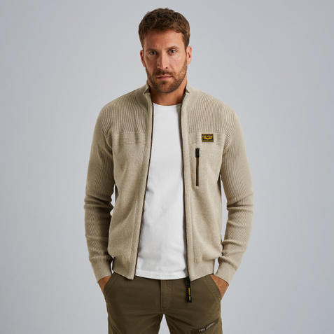Cardigan with zipper closure – Castle Wall – Cardigans | PME LEGEND