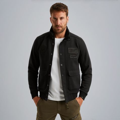 Sweat jacket with teddy lining – Moonless Night – Sweatshirts & hoodies | PME LEGEND