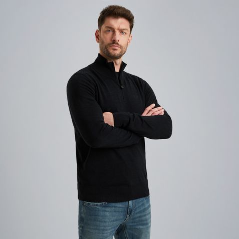 Pullover in 100% premium merino wool – Black Indigo – Pullovers | PME LEGEND