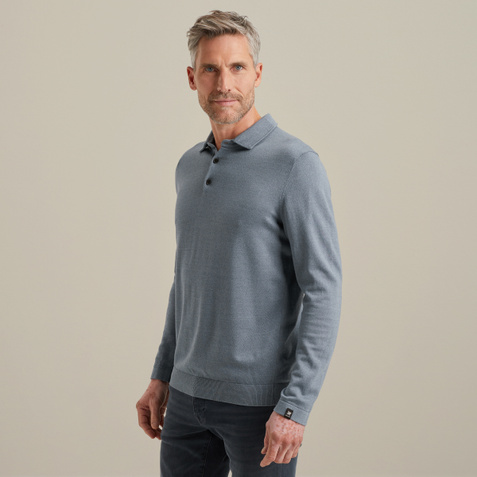 Polo shirt with long sleeves – Black Indigo – T-shirts & polo shirts | VANGUARD