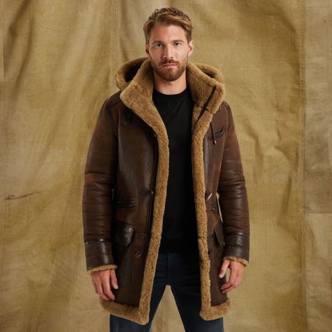 Long Lammy  leren jas – Brown – Leren jassen | PME LEGEND