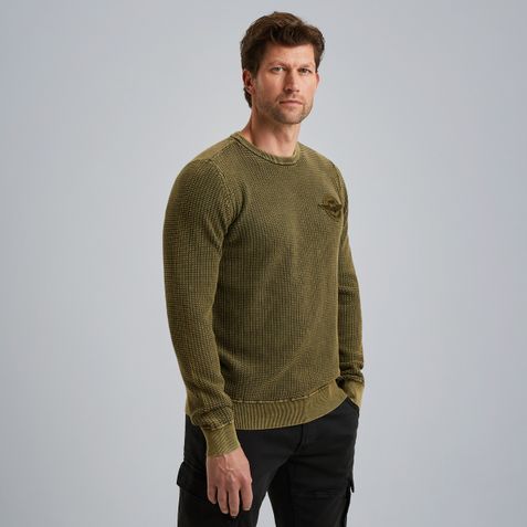 Pullover with garment-dye wash – Elmwood – Pullovers | PME LEGEND