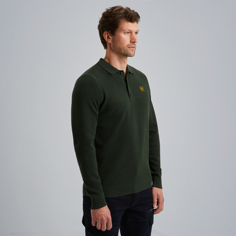 Polo shirt with long sleeves – Weeping Willow – T-shirts & polo shirts | PME LEGEND