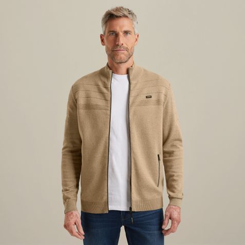 Cardigan with zipper closure – Coriander – Knitwear | VANGUARD