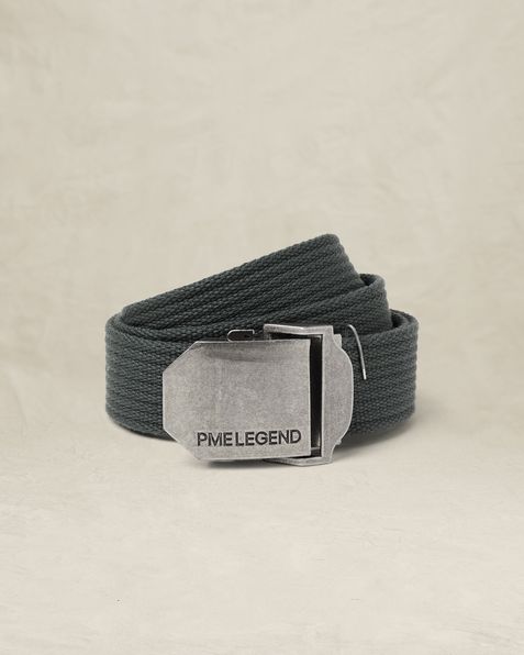 Riem van canvas met metalen gesp – Grey Comfort Denim – Riemen | PME LEGEND