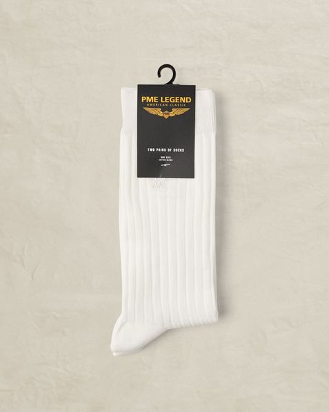2-pack ribbed socks – Snow White – Socks | PME LEGEND