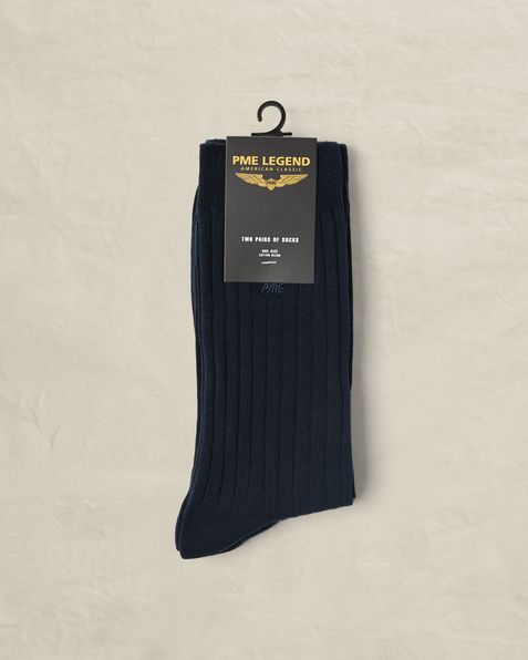 2-pack ribbed socks – Black Indigo – Socks | PME LEGEND
