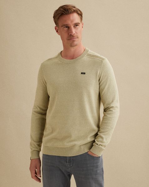 Pullover in cotton/linen with badge – Weeping Willow – Pullovers | VANGUARD