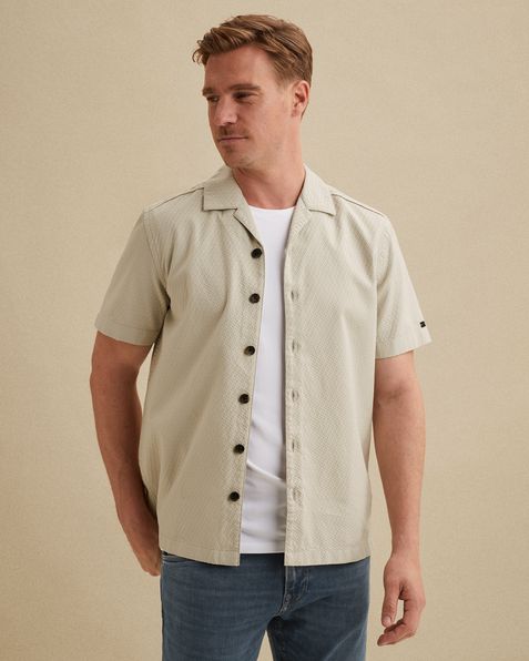 Shirt with short sleeves and waffle texture – Castle Wall – Casual shirts | VANGUARD