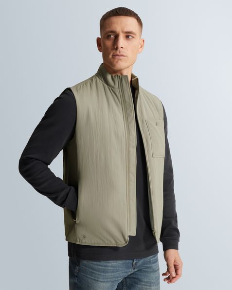 Bodywarmer with zipper closure – Brown – Bodywarmers | CAST IRON