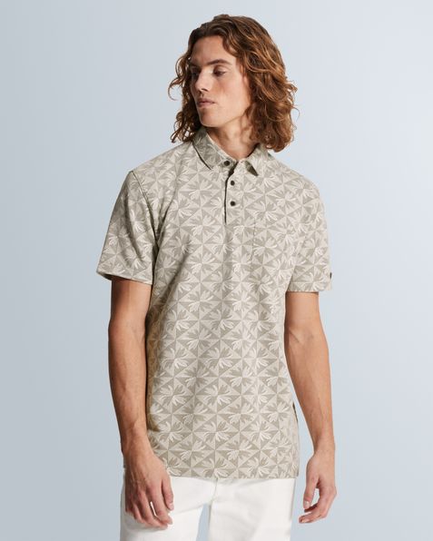 Polo shirt in a cotton blend with chest pocket – Castle Wall – Polo's | CAST IRON