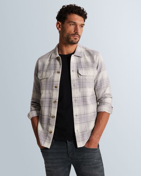 Shirt jacket with check pattern and waffle texture – Castle Wall – Shirt jackets | CAST IRON