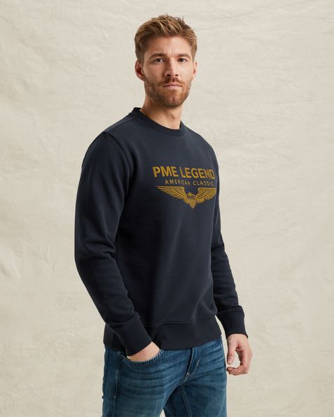 Sweatshirt met logo – Black Indigo – Sweatshirts | PME LEGEND
