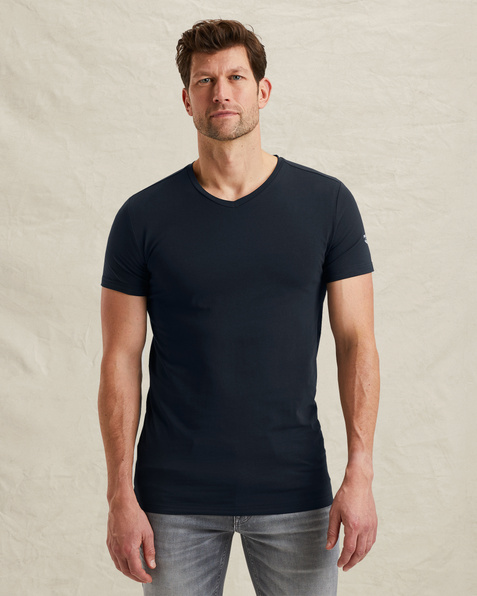 2-pack basic T-shirts with V-neck – Black Indigo – Underwear | PME LEGEND