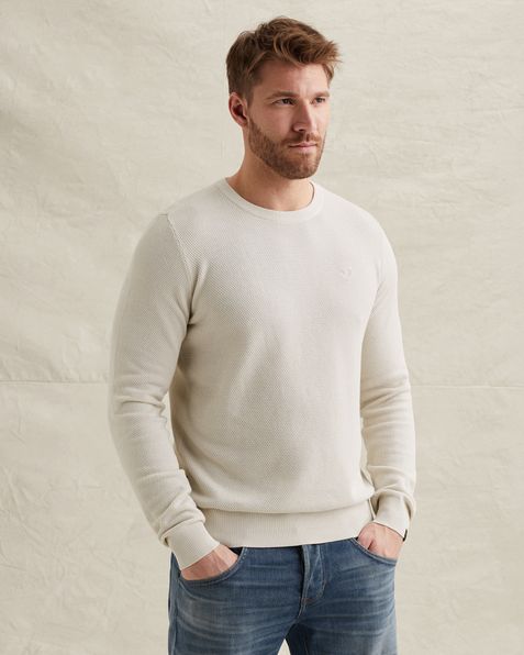 Trui van katoen/modal – Grey Comfort Denim – Truien | PME LEGEND