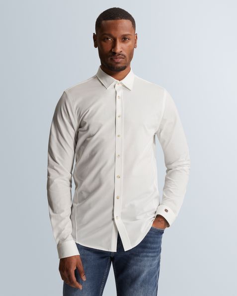 Shirt in twill jersey – Snow White – Smart casual overhemden | CAST IRON