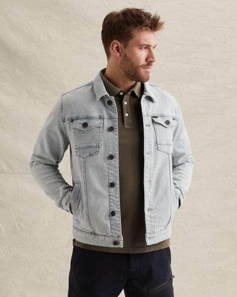 Denim jacket met geborduurd artwork – Black Indigo – Zomerjassen | PME LEGEND